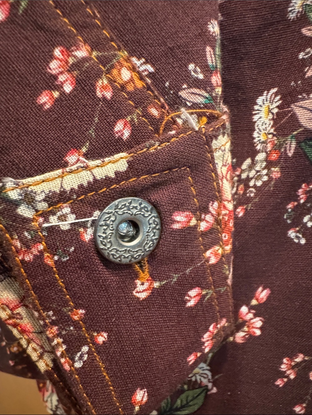 Aratta Silent Journey Floral Burgundy Long Trench Coat - Picture 10 of 13